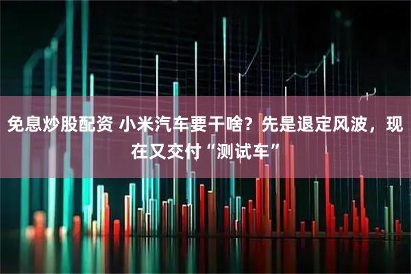 免息炒股配资 小米汽车要干啥？先是退定风波，现在又交付“测试车”
